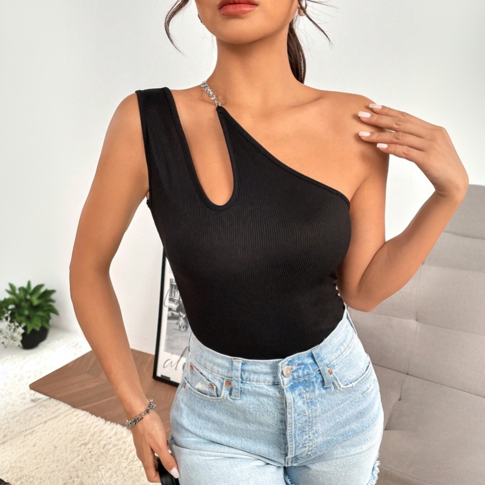 Blouse Off Shoulder - Женская сексуальная блузка-топ без рукавов с