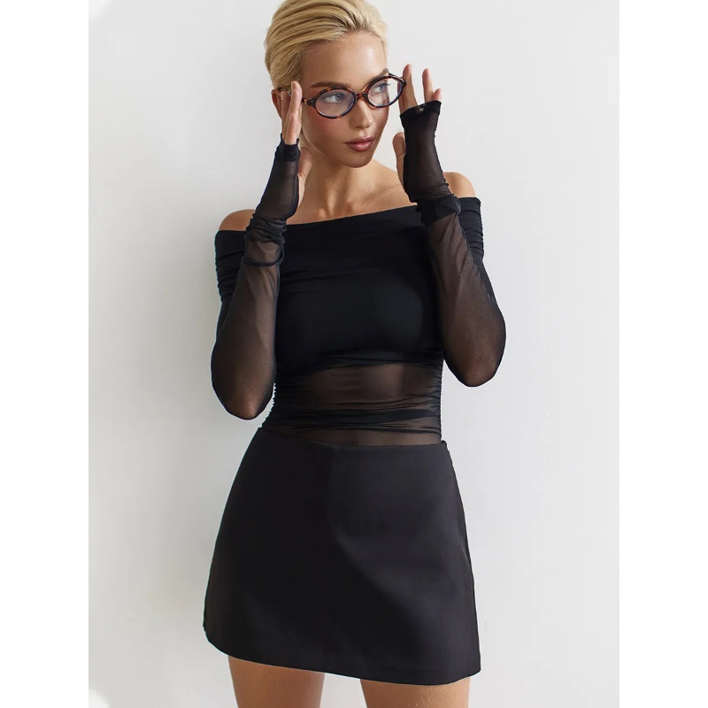 Женский сетчатый топ с открыты – обзор и цена Blouse Off Shoulder
