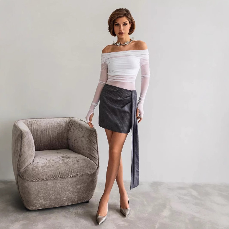 Женский сетчатый топ с открыты – обзор и цена Blouse Off Shoulder