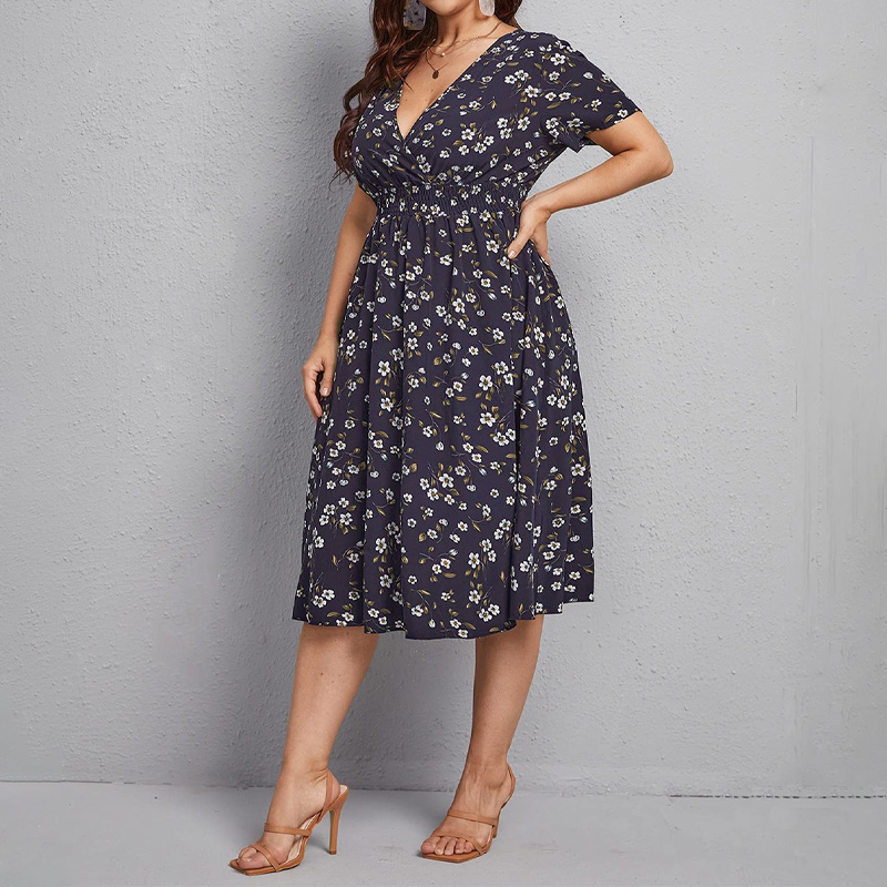 Женское платье больших размеро – обзор и цена Romper Floral Print