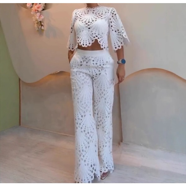 Женский комплект из 2 предмето – обзор и цена Crop Top Crochet