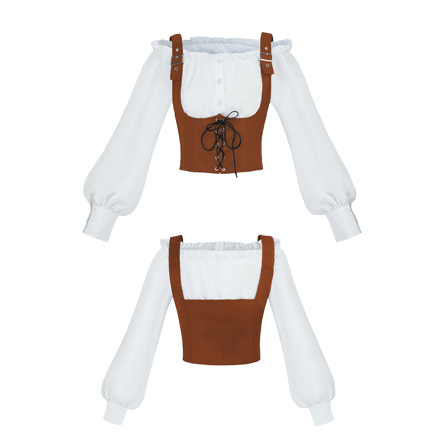 Комплект костюма в стиле Ренес – обзор и цена Blouse Off Shoulder
