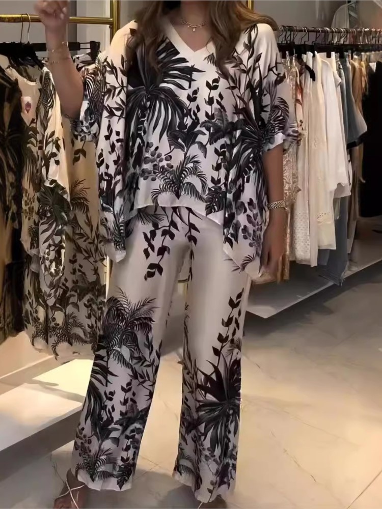 Женский офисный костюм из двух – обзор и цена Romper Floral Print