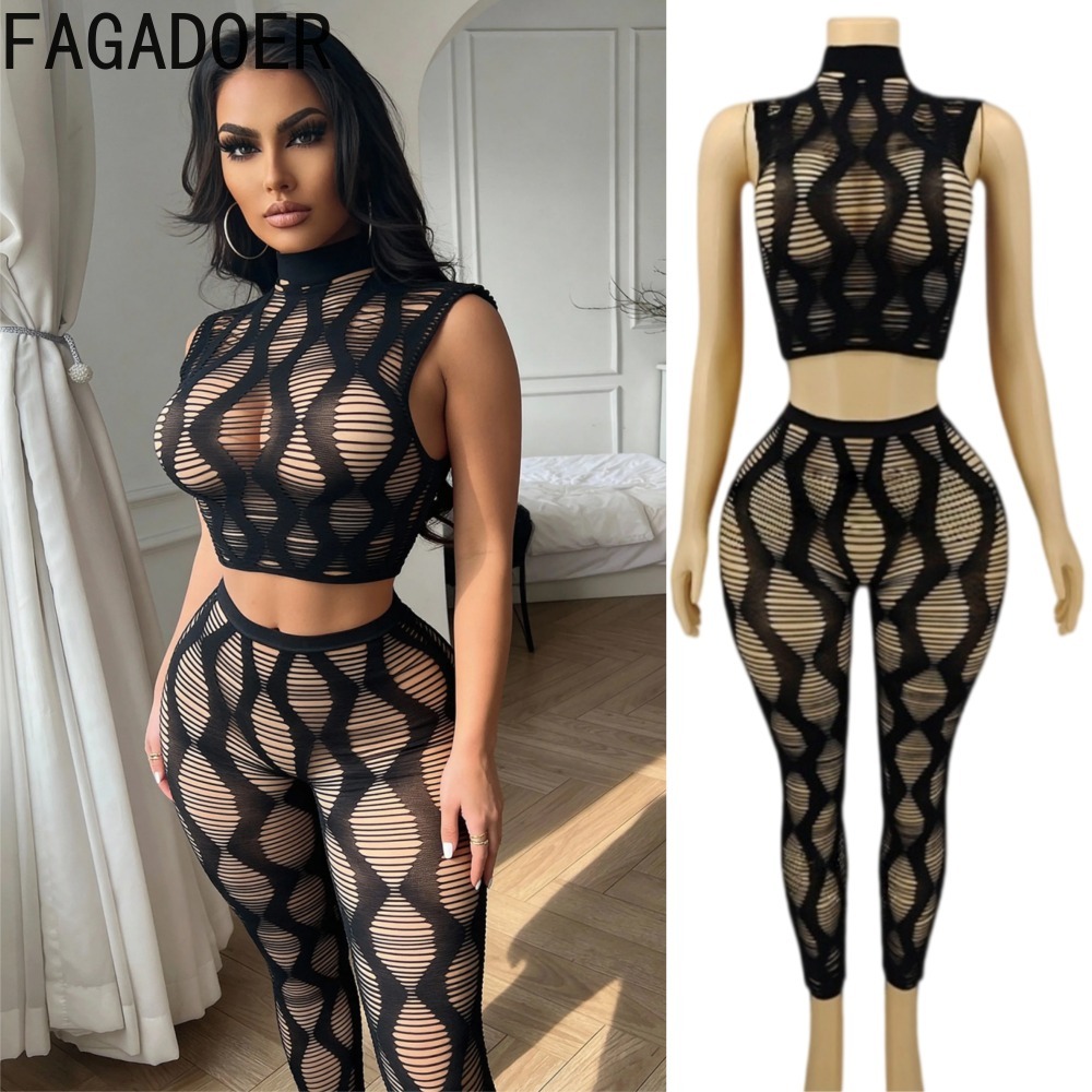FAGADOER Сексуальный вязаный к – обзор и цена Crop Top Crochet