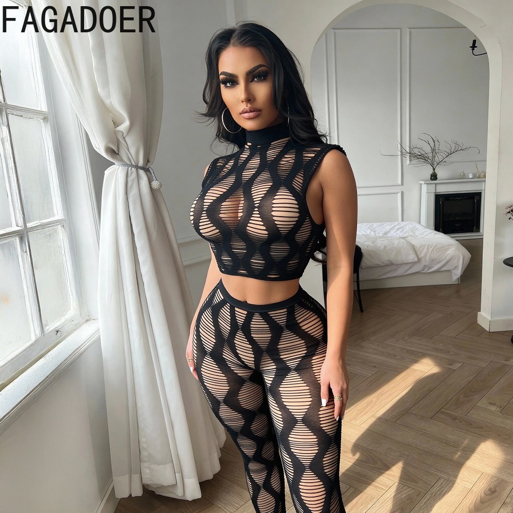 FAGADOER Сексуальный вязаный к – обзор и цена Crop Top Crochet