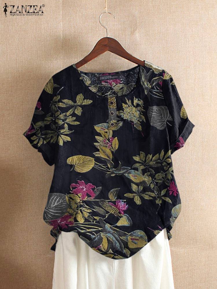 ZANZEA, женская хлопковая руба – обзор и цена Romper Floral Print